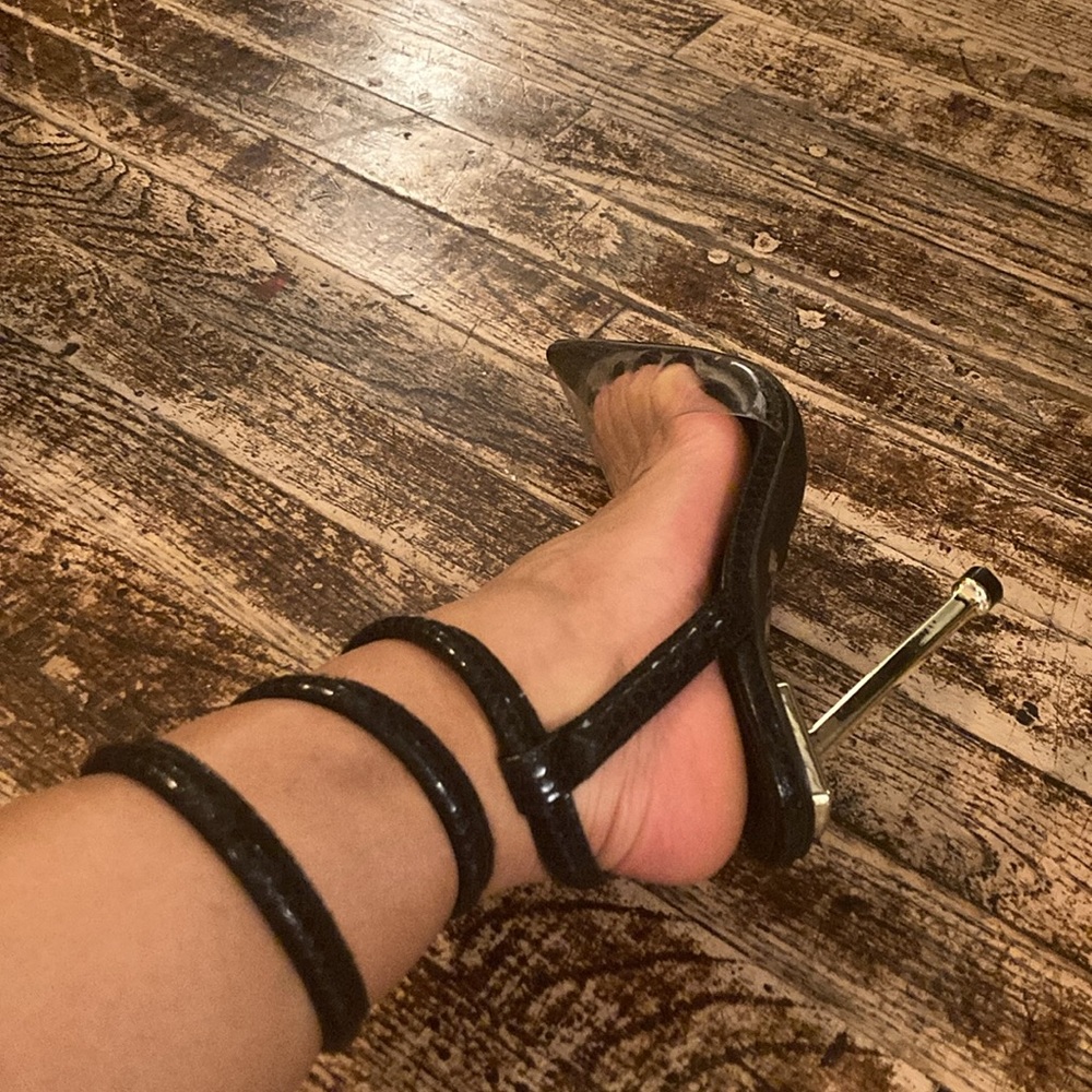 Black stilettos heels